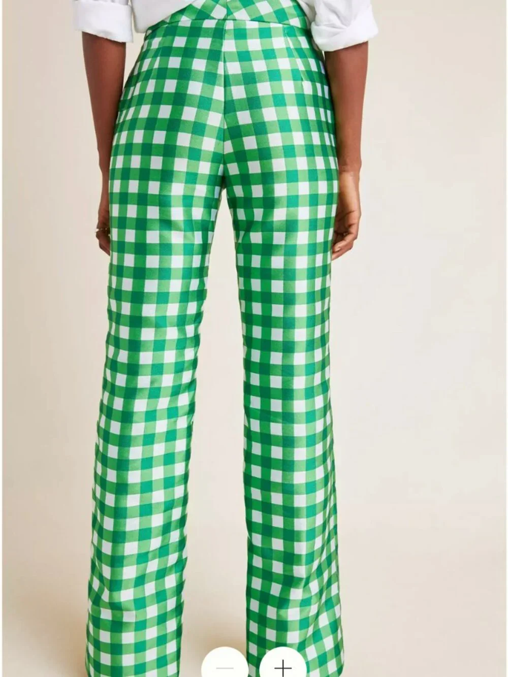 Cynthia Rowley Green and White Check Kids Pajama Bottoms